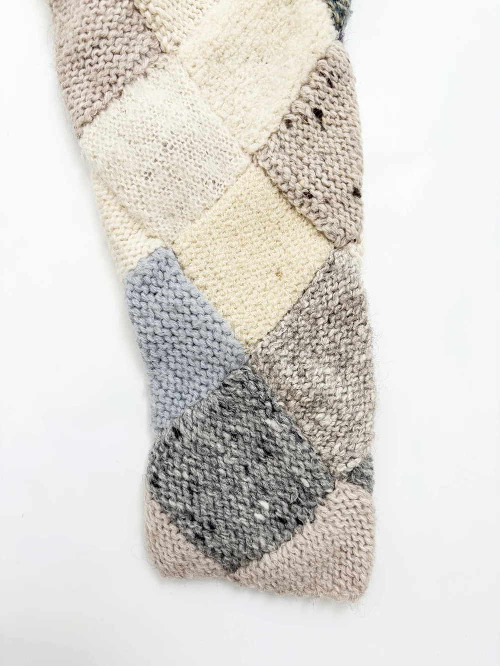 80s イッセイミヤケ issey miyake スモッグ ユーロワークモチーフ Issey Miyake 80s patchwork sweater — JAMES VELORIA